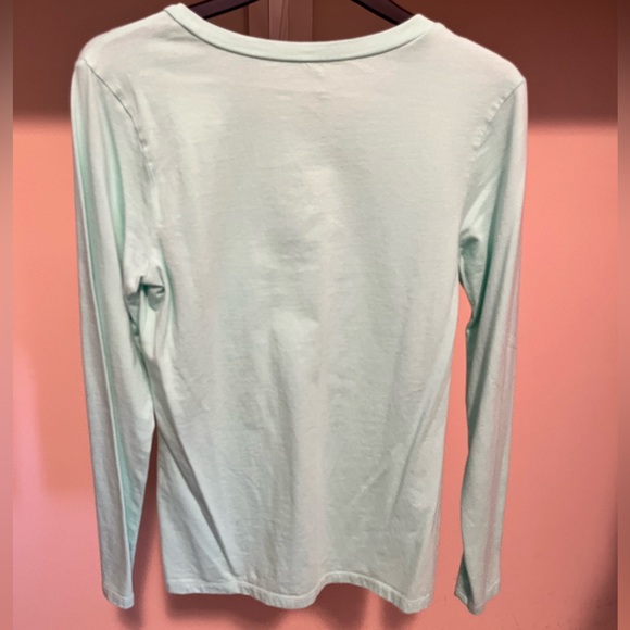 GAP Women's Light Green Long Sleeve Tee - Picture 2 of 3